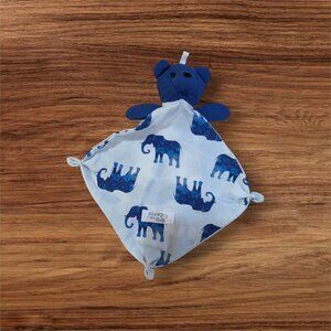 Sleep‎ on It Blue Bear Elephants Security Blanket/Lovey 7"
